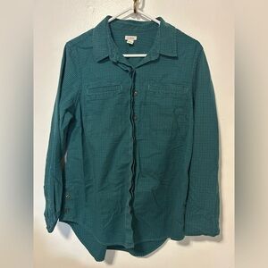 Vintage L.L. Bean green flannel button shirt